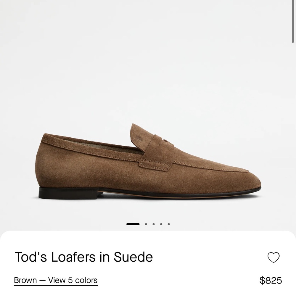 Tod's Men's Brown Suede Loafers